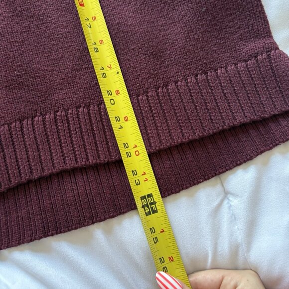 White House Black Market Pullover Burgundy Wool Blend Sweater Womens Size Small - Picture 6 of 8